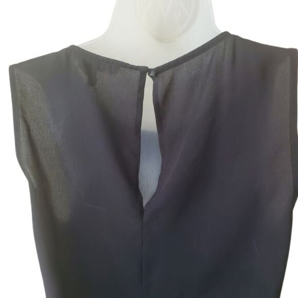 BCBGENERATION Womens Top XSmall Sheer Sleeveless Black Crop Knot Front Goth Punk - Picture 9 of 10